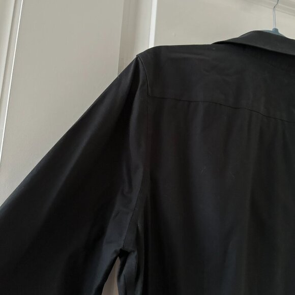 Vtg Brooks Brothers Black Fitted Non-Iron Stretch Black Button-Up Shirt Size 12 - Picture 11 of 14